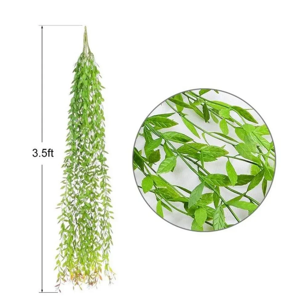 7 Pack | Willow Leaves Vines Greenery Garland 35 Strands